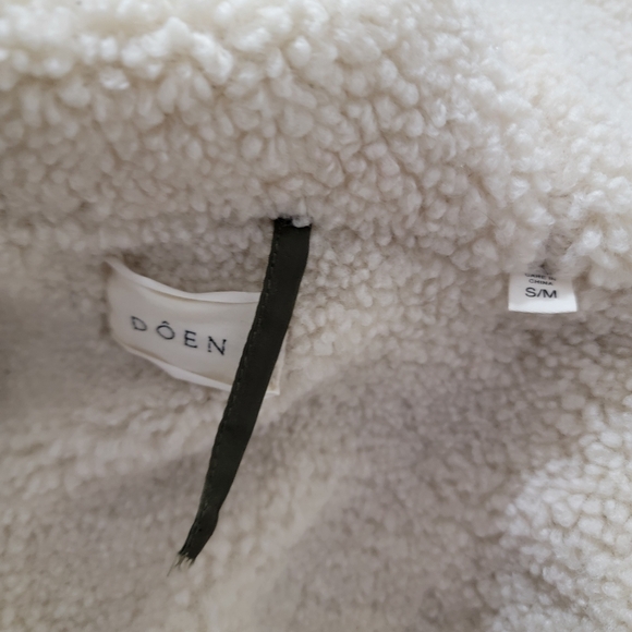 Doen Fauna Quilted Sherpa Coat in Olive Green Small/Medium - Picture 5 of 8